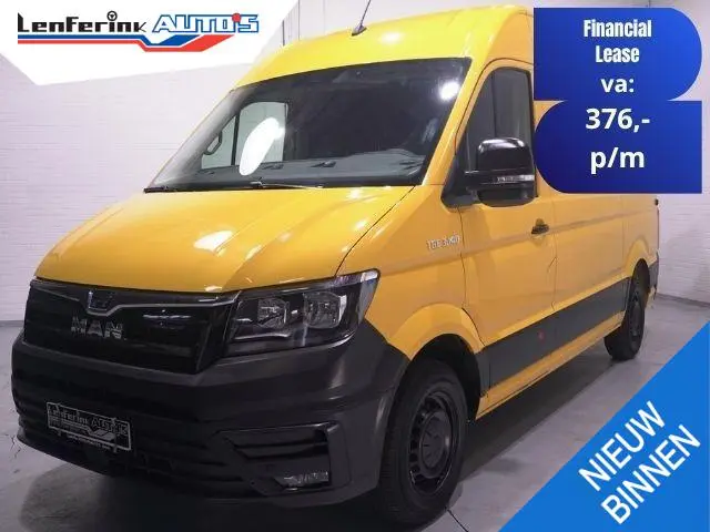 MAN TGE 3.140 pk DSG Automaat L3H3 Airco, DHL Geel App Connect, Cruise Control, 270 Graden Deuren, P...