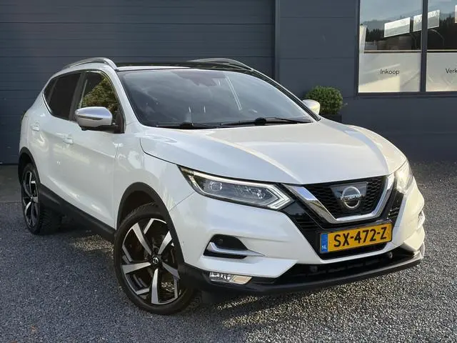 Nissan Qashqai 1.2 Tekna + ✓360° Camera✓2e Eigenaar✓Pano✓Navi✓Leder✓Keyless✓Stoelverw✓116pk✓Pdc V+A✓...