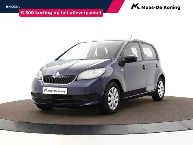 Skoda Citigo 1.0 Greentech 60pk Ambition · Airco · Radio · Bluetooth · Cruise Control · 14'' Inch ·