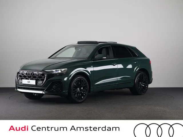 Audi Q8 Pro Line S 55 TFSI e 394 pk | Midnight emerald green | Glazen panoramadak | Bang & Olufsen P...
