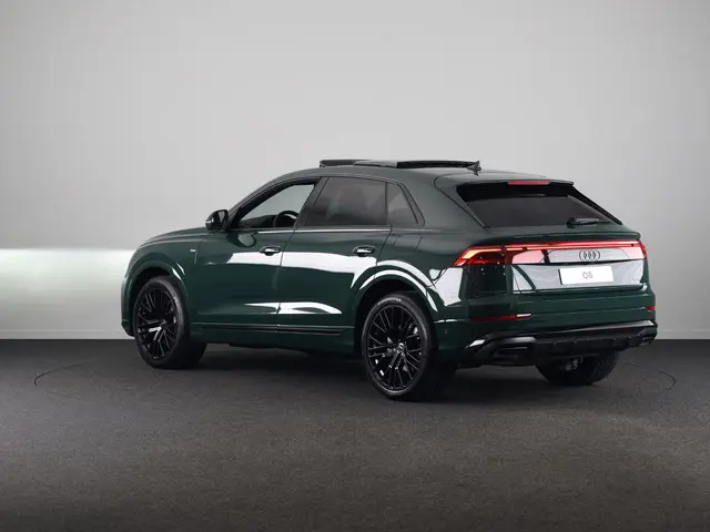 Audi Q8 Pro Line S 55 TFSI e 394 pk | Midnight emerald green | Glazen panoramadak | Bang & Olufsen P...