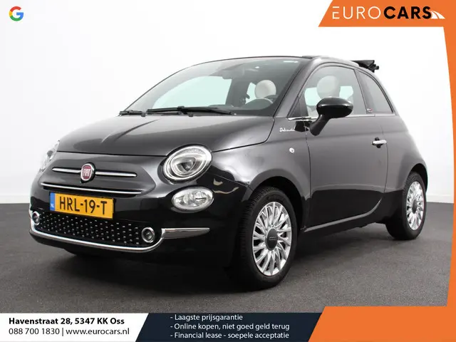 Fiat 500C 1.0 Hybrid Dolcevita Leder Navigatie Apple Carplay/Android Auto Parkeersensoren achter Cru...