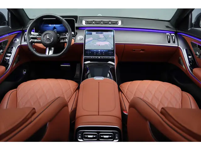 Mercedes-Benz S-klasse 580 e 4MATIC Lang AMG Line | Airmatic | Distronic+ | Chauffeurspakket | Memory | Stoelventilatie V+A | Burmester | Soft-Close | Digital Light | Vlakkenverwarming | HUD | Zonweringspakket |