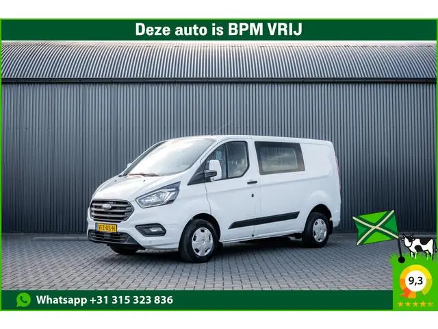 Ford Transit Custom 2.0 EcoBlue L1H1 | DC 6-Zits | LED | Cruise | PDC | Airco | Trekhaak