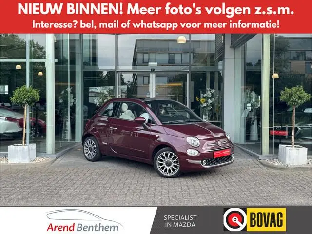 Fiat 500 C 1.0 Hybrid Lounge Navi / Cruise / Airco / Apple-Android / LM-Velgen