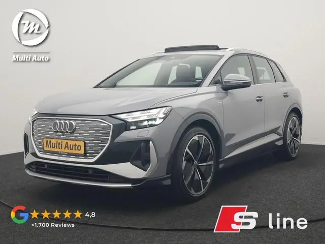 Audi Q4 e-tron 35 2x S Line 55 kWh 170pk Dealer O.H. | Panodak | Valcona Lederen Sportstoelen & Memo...