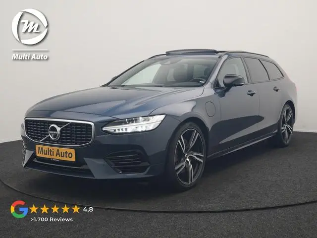 Volvo V90 T8 AWD R-Design PHEV 394pk Dealer O.H. | Trekhaak Af Fabriek | Four C Luchtvering | Panoda...