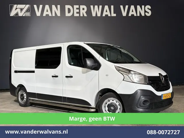 Renault Trafic 1.6 dCi **Marge, GEEN BTW** L2H1 Dubbele Cabine Euro6 Airco | 6-Zits | Navigatie | Cr...
