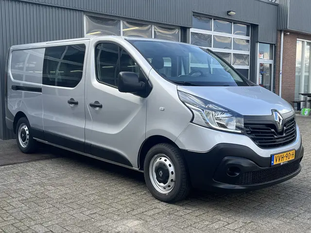 Renault Trafic 1.6 dCi T29 L2H1 DC Marge Btw / Bpm vrij Airco Cruise controle Navigatie 5 persoons Dubbele cabine Euro 6 Lang Verlengde wielbasis 1e eigenaar Ex overheid