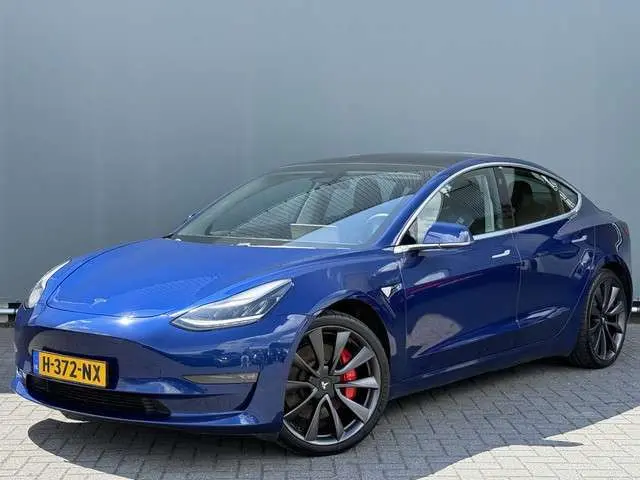 Tesla Model 3 BWJ 2020 Performance 463 PK AWD 75 kWh CAMERA | LEDER | PANORAMA | LMV | CLIMA | CRUISE | BLUETOOTH | NAVI | KEYLESS | STOELVERW. | MULTIFUNCT. STUUR