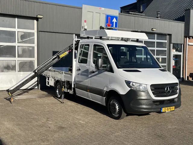 Mercedes-Benz Sprinter 514 CDI 366 Hiab Laadkraan 018T Trekhaak 3500kg trekgewicht Airco 6-Persoons...