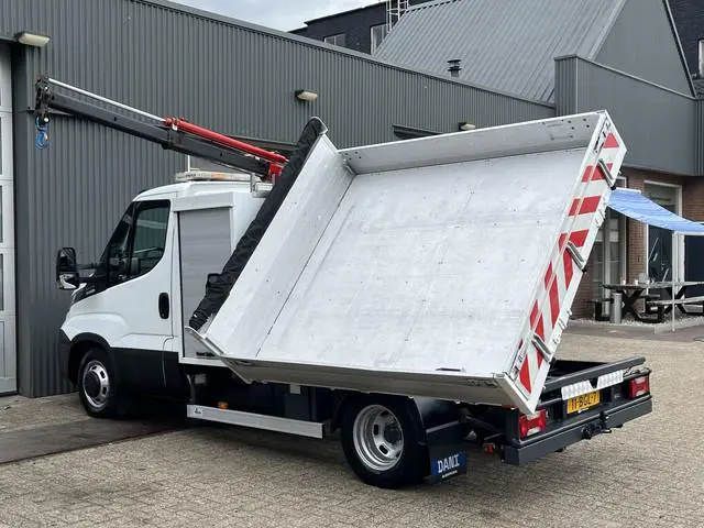 Iveco Daily 50C17 Maxilift 150 Laadkraan 3 zijden Kipper 3-Persoons Open laadbak Pick-up PTO Airco N...