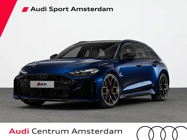 Audi RS5 Avant Avant e-hybrid 470 kW 639 pk | Audi Sportpakket | Mugelloblau Perl | Panorama-glasdak...