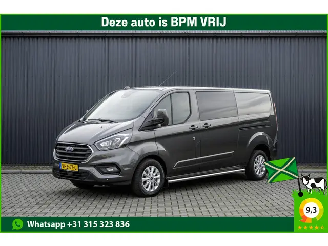 Ford Transit Custom 2.0 TDCI L2H1 Limited DC | 170 PK | 5-Zits | Automaat | CarPlay | Navi | Camera | Zijschuifdeur R + L | LED | Cruise
