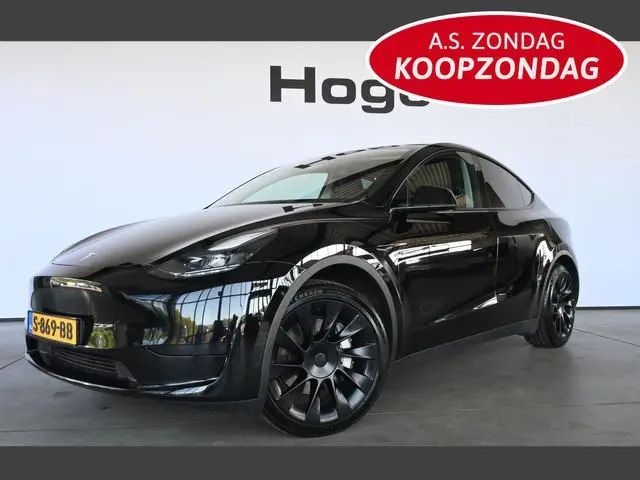 Tesla Model Y RWD 58 kWh SOH 92% Clima Navigatie Panoramadak Leder Trekhaak Rijklaarprijs! Inruil Mo...