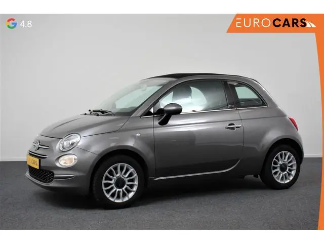 Fiat 500 C 1.2 Lounge Navigatie Lederen interieur Climate control Cruise control Parkeer sensor acht...