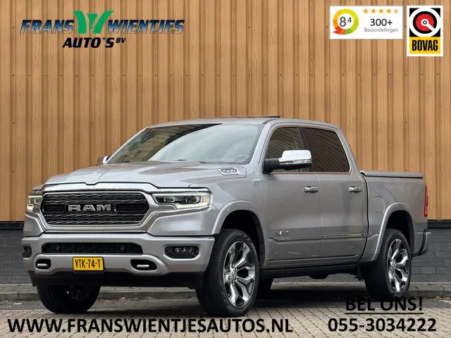 Dodge Ram 1500 5.7 V8 4x4 Crew Cab Limited | Luchtvering | LPG | Harman/Kardon | Panoramadak | 22" Lichtmetaal | Stoelventilatie / verwarming | Stuurwielverwarming | 360° Camera | Spiegel Camera |