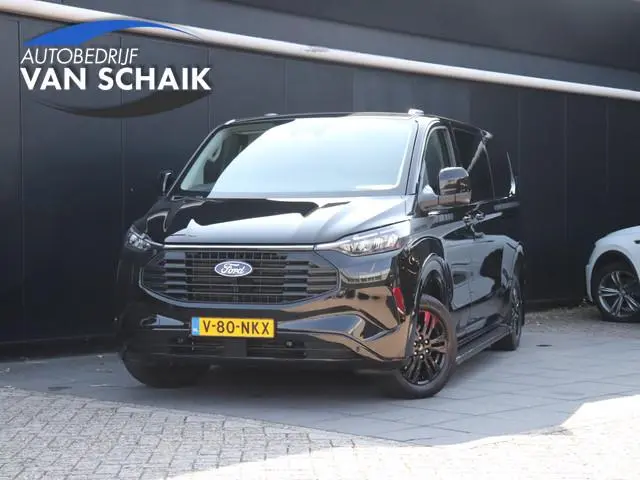 Ford Transit Custom 320 2.5 PHEV L2H1 Black Platinum DC | 5 PERS. | LEDER | DUBBELE SCHUIFDEUR | 360...