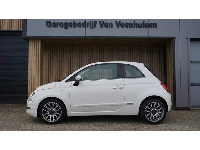 Fiat 500 0.9 TwinAir 80pk Turbo Lounge Pano.Dak 16inch LM Navi Airco *Sportief* NL auto!