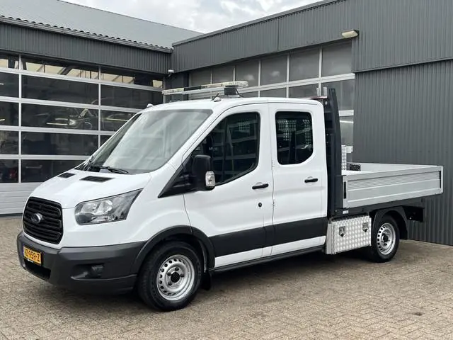 Ford Transit 310 2.0 TDCI DC BTW VRIJ!! Euro 6 Open laadbak Pick-up Gereedschapskisten Airco Trekhaa...