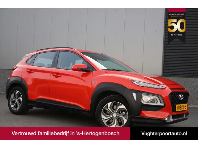 Hyundai Kona 1.6 GDI Hybrid/*Sunset Orange*/Cruise/Carplay/Trekhaak/Autom.