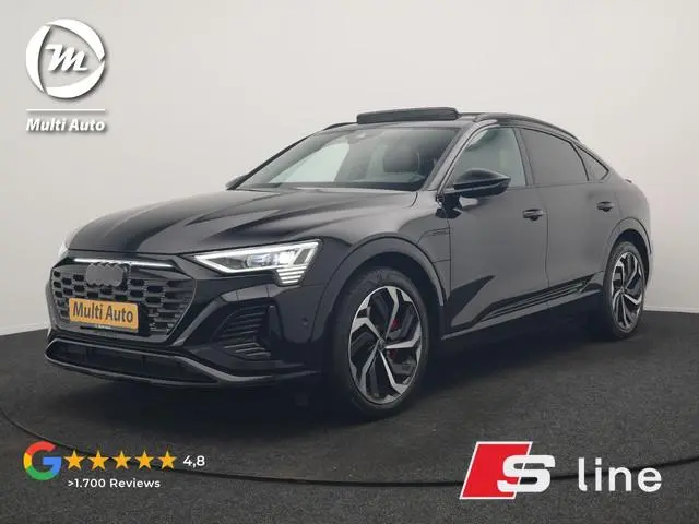 Audi Q8 e-tron Sportback 55 Quattro S edition 95 kWh 408pk Dealer O.H | Luchtvering | Panodak | Blac...