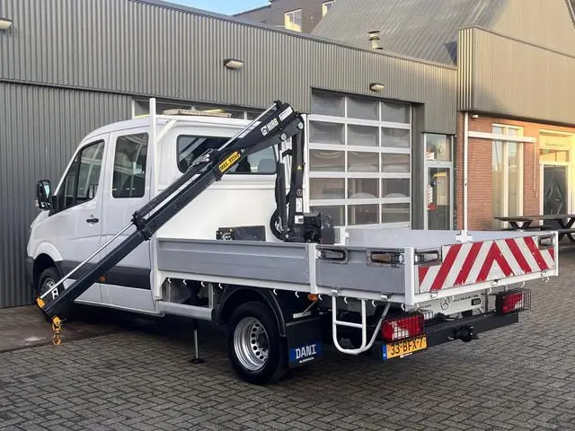 Mercedes-Benz Sprinter 513cdi 130pk DC Laadkraan Hiab 017T Airco Trekhaak 2000kg Open laadbak Euro 6...