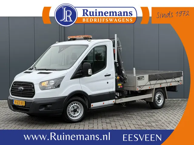 Ford Transit 2.0 TDCI EURO 6 / PICK UP / HIAB KRAAN T-CLX 013 / 2.7 TONS TREKHAAK / 34.988 KM! / 1e...