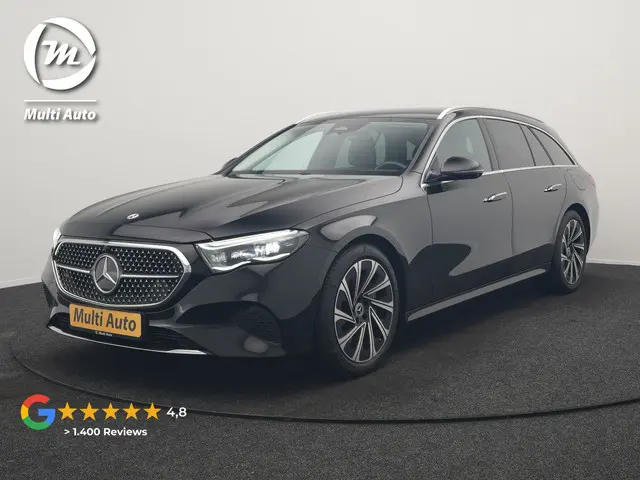 Mercedes-Benz E-klasse Estate 300 e Luxury Line Plug In Hybrid 313pk Dealer O.H PHEV | Luchtvering | Trekhaak af Fabriek | Lederen Comfortzetels Memory | Adaptive Cruise | Burmester 4D | Digital LED | 360 Camera | Keyless | Sfeerverlichting |