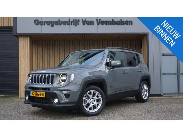Jeep Renegade 1.3T-e 150pk Automaat Limited LED Navi 17inch LM ACC *Sting Grey* 1e Eigenaar NL Auto...
