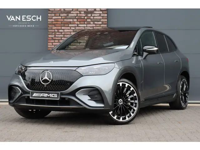 Mercedes-Benz EQE SUV 500 4Matic AMG Line 96 kWh | Hyperscreen | Airmatic | Achterasbesturing | Distronic+ | Stoelventilatie | Trekhaak | Burmester | Memory | HUD | Warmtepomp |
