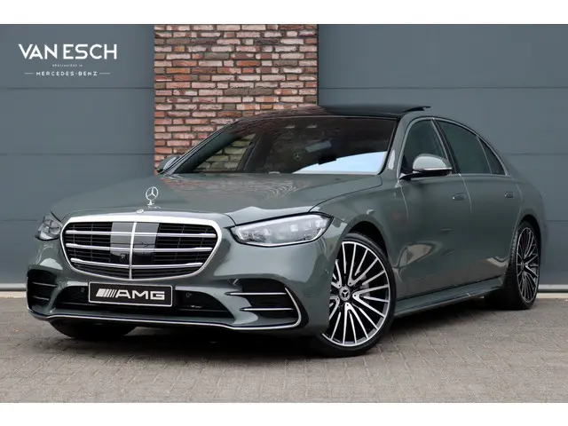 Mercedes-Benz S-klasse 500 4MATIC Lang AMG Line | 'Manufaktur' | Achterasbesturing | Distronic+ | Exclusief pakket | Zonweringspakket | Airmatic | Vlakkenverwarming | Massage | 3D-Display | HUD | MBUX Tablet |