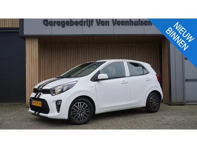 Kia Picanto 1.0 CVVT 66pk 5Drs ComfortLine Airco 14inch LM Elek.pakket Striping *Dealer O.H.* NL aut...