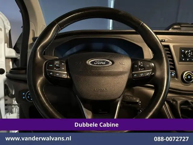Ford Transit Custom 2.0 TDCI 131pk L2H1 Dubbele Cabine Euro6 Airco | 6-Zits | Cruisecontrol | 2550kg...