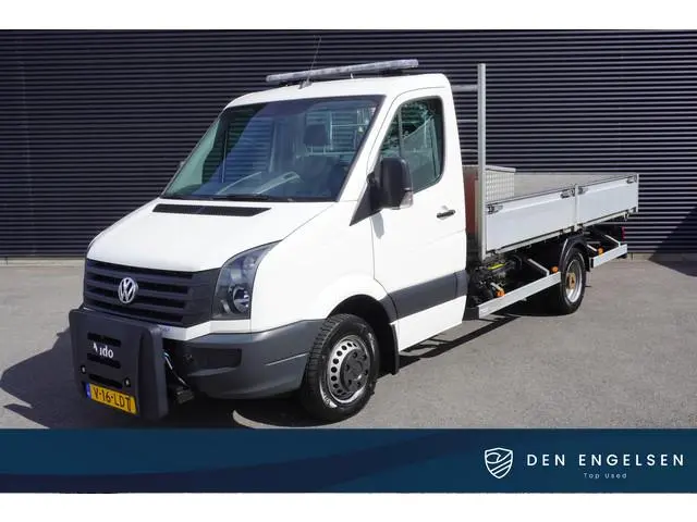 Volkswagen Crafter 50 Dubbellucht HIAB 013T Kraan Strooiwagen Zout Trekhaak Cruise control Tacho Air...