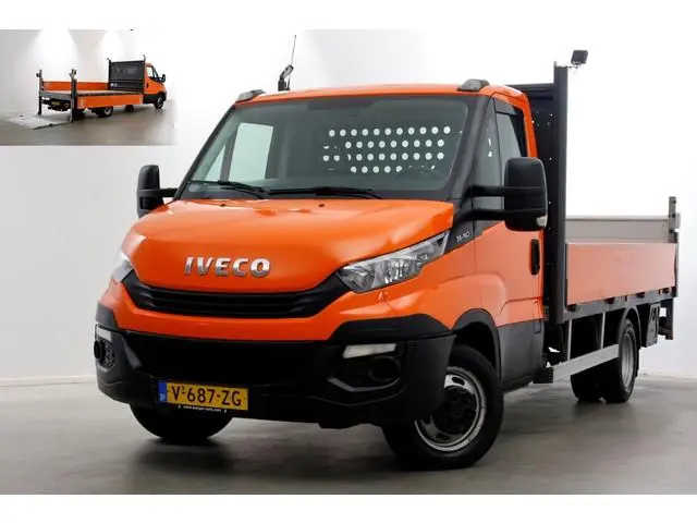 Iveco Daily 35C14 136pk E6 Open Laadbak met laadklep en trekhaak 3500kg 04-2019
