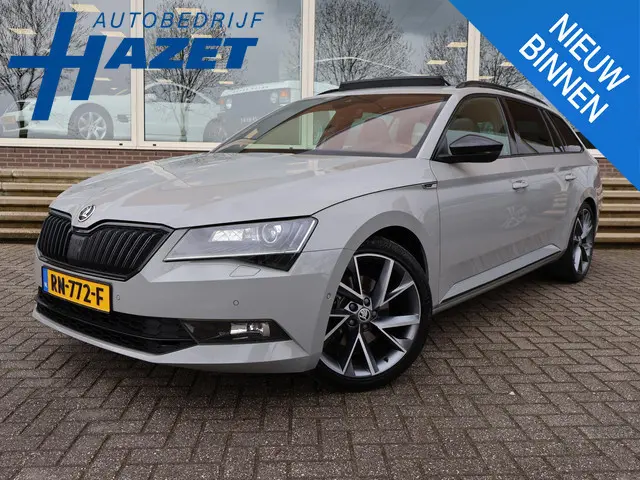 Skoda Superb Combi 1.4 TSI ACT 150 PK SPORTLINE DSG AUT. *STEEL GREY* + WEGKL. TREKHAAK | PANORAMA |...