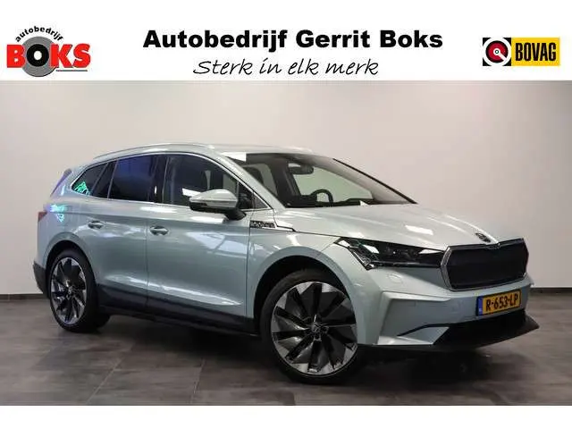 ŠKODA Enyaq iV 80 First Edition High Panoramadak HUD VCP Navi Clima Cruise Camera 21"LM 24 maanden garantie mogelijk (*vraag naar de voorwaarden)