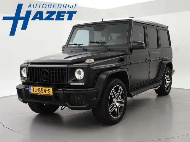 Mercedes-Benz G-klasse 63 AMG V8 544 PK G63 MAT SATIN BLACK + DESIGNO LEDER | DISTRONIC+ | STANDKACHEL | SCHUIFDAK