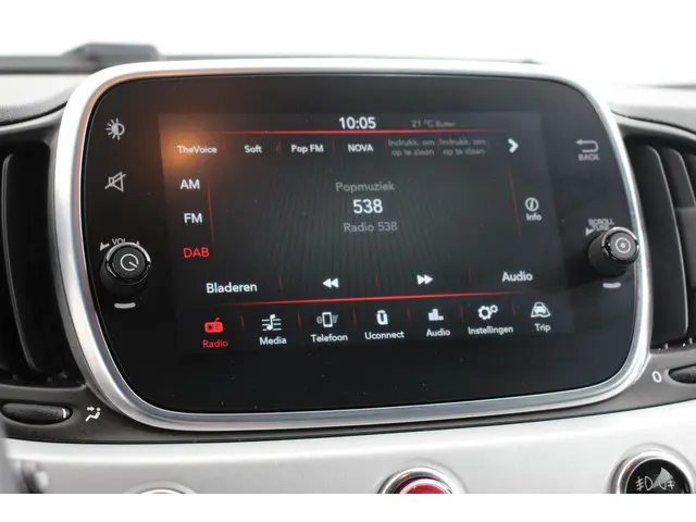Fiat 500 1.0 Hybrid Sport Connect Navigatie Apple Carplay/Android Auto Half Lederen Bekleding Airco...