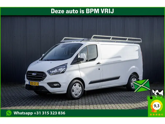 Ford Transit Custom 2.0 TDCI L2H1 Trend | 130 PK | Automaat | Carplay | Camera | Cruise | Airco | 3-Zits