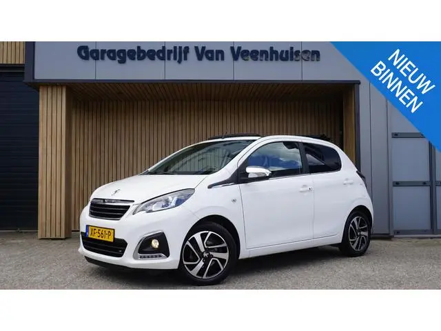Peugeot 108 1.0 e-VTi 72pk Allure TOP! 5Drs Cabrio Automaat Groot Scherm Keyless Clima A-Camera 15in...