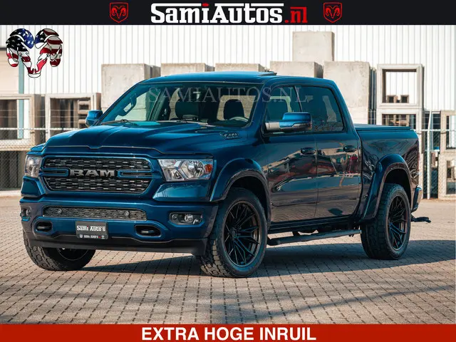 Dodge RAM SPORT | 5.7 V8 4x4 HEMI | PANORAMA DAK | GROOTSCHEM 12 INCH | LPG | Patriot Blue | CREW CA...
