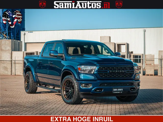 Dodge RAM SPORT | 5.7 V8 4x4 HEMI | PANORAMA DAK | GROOTSCHEM 12 INCH | LPG | Patriot Blue | CREW CA...