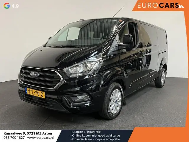 Ford Transit Custom 300 2.0 TDCI L2H1 Limited Dubbele cabine Navigatie Airco 2 Schuifdeuren Trekhaak...