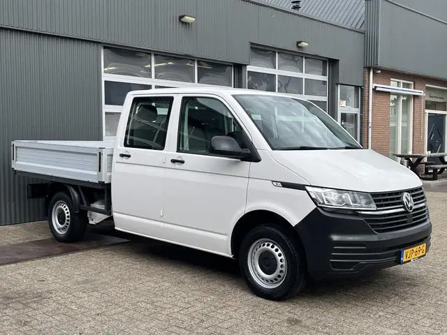 Volkswagen Transporter 2.0 TDI DC Pick-up Openlaadbak Airco Telefoonverbinding 6-Persoons 1e eigenaa...