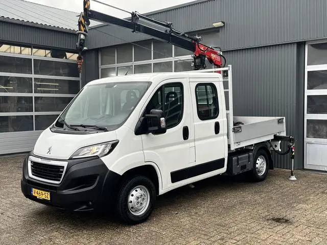 Peugeot Boxer 335 2.0 BlueHDI L2 Euro 6 Fassi laadkraan Airco Trekhaak 2500kg trekgewicht Kastinrich...