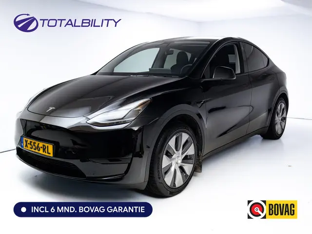 Tesla Model Y RWD 58 kWh | Panoramadak | Stoel-stuurverwarming | Zwart leder | Navigatie | Extra getint glas Camera, Autopilot, Dodehoek detector, Elektrisch verstelbare stoelen