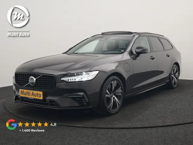 Volvo V90 T6 AWD Ultimate Dark PHEV 350pk Dealer O.H. | Panodak | Head Up | 360 Camera | Adaptive Cr...
