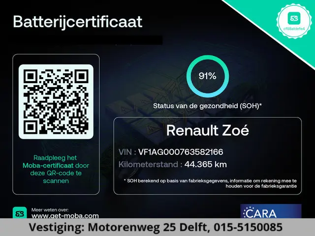 Renault ZOE R90 LIFE KOOP-ACCU-SOH 91% BI-TONE GARANTIE 2029*  NAVIGATIE . APPLE CARPLAY & ANDRIOD A...